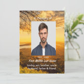 Celebration of Life Service Invite Golden Sunrise  招待状 (スタンド正面)