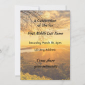 Celebration of Life Service Invite Golden Sunrise  招待状 (裏面)