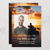 Celebration of Life Service Invite Kayaking Sport  招待状 (正面/裏面)