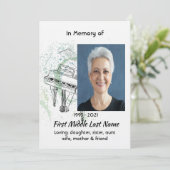 Celebration of Life Service Invite Piano Musician 招待状 (スタンド正面)