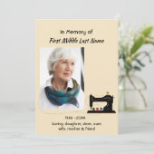 Celebration of Life Service Invite Seamstress  招待状 (スタンド正面)