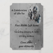 Celebration of Life Service Jazz Band Music 招待状 (裏面)