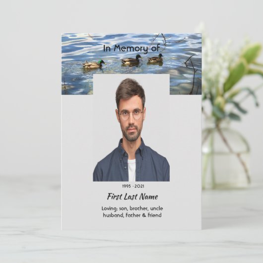 Celebration of Life Service, Lake Ducks Birds 招待状 (スタンド正面)