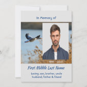 Celebration of Life Service  Lake Geese Birds 招待状 (正面)