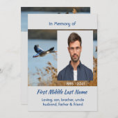 Celebration of Life Service  Lake Geese Birds 招待状 (正面/裏面)