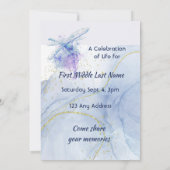 Celebration of Life Service Memorial Dragonfly 招待状 (裏面)