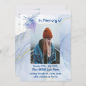 Celebration of Life Service Memorial Dragonfly 招待状 (正面/裏面)