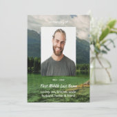 Celebration of Life Service Mountain Lake Scenery 招待状 (スタンド正面)