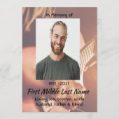 Celebration of Life Service  Musician Piano Guitar 招待状 (正面)