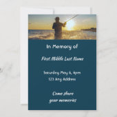 Celebration of Life Service  Ocean Fly Fishing 招待状 (裏面)