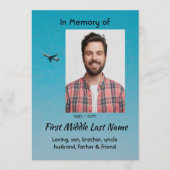 Celebration of Life Service Pilot Airplane Flying 招待状 (正面)