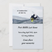 Celebration of Life Service  Snowboarding Winter 招待状 (裏面)