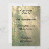 Celebration of Life Service Sunshine Golden Forest 招待状 (裏面)