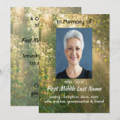 Celebration of Life Service Sunshine Golden Forest 招待状 (正面/裏面)