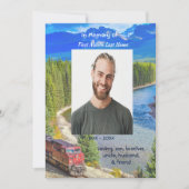 Celebration of Life Service Train Rail Railway 招待状 (正面)