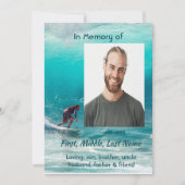 Celebration of Life Service  Wave Surfer Water 招待状 (正面)