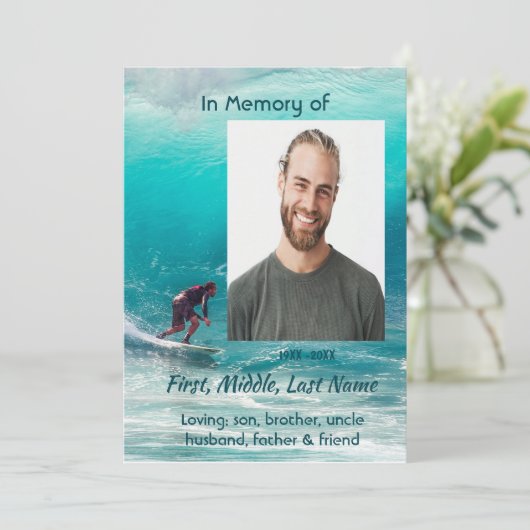Celebration of Life Service Wave Surfer Water 招待状 (スタンド正面)