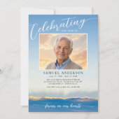 Celebration of Life Sky Clouds Photo Invitation 招待状 (正面)