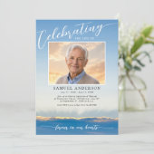 Celebration of Life Sky Clouds Photo Invitation 招待状 (スタンド正面)