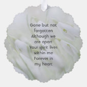 Celebration of Life Snowdrop Flowers オーナメントカード (裏面)