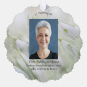 Celebration of Life Snowdrop Flowers オーナメントカード (正面)