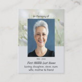  Celebration of Life  Snowdrop Flowers 名刺 (正面)