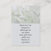  Celebration of Life  Snowdrop Flowers 名刺 (裏面)