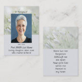  Celebration of Life  Snowdrop Flowers 名刺 (正面/裏面)