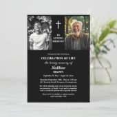 Celebration Of Life Then And Now 3 Photos Funeral 招待状 (スタンド正面)