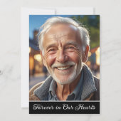 Celebration Of Life Then And Now 3 Photos Funeral 招待状 (裏面)