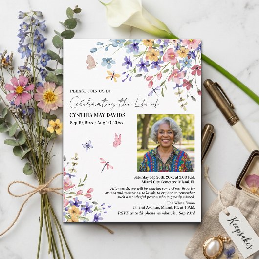 Celebration Of Life Wildflowers Photo ポストカード