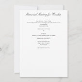 Celebration Program 招待状 (裏面)