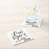 Celebration Stars New Year's Eve Party スクエアペーパーコースター (インサイチュ)