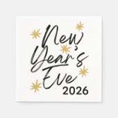 Celebration Stars New Year's Eve Party スタンダードカクテルナプキン (正面)
