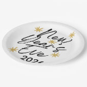 Celebration Stars New Year's Eve Party ペーパープレート (アングル)