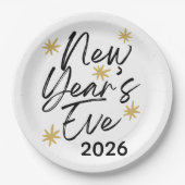 Celebration Stars New Year's Eve Party ペーパープレート (正面)