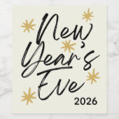 Celebration Stars New Year's Eve Party ワインラベル (シングルラベル)