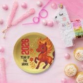 Celebration Year of the Horse Chinese New Year ペーパープレート (パーティー)