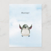 Celebrations Hurray Quote Bird Illustration Card  ポストカード (正面)