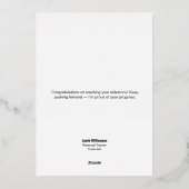 Celebratory Thank You Milestone Achievement 箔シーズンカード (裏面)