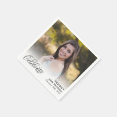 CelebreFull写真パーソナライズされた スタンダードカクテルナプキン (角)