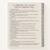 Celebrity German Shepherd  ノートブック (裏面)