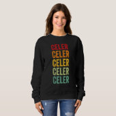 Celer Crypto Rainbow Text Design スウェットシャツ (正面フル)