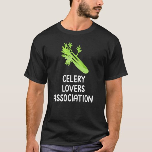 Celery Association Vegerable Fan Club Eat Veggies Tシャツ (正面)