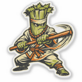 Celery Bo Staff Master — Vintage Retro Weapon Figh シール