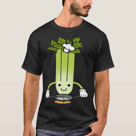 Celery Chef Ironic Saying Leek Vegetables Tシャツ (正面)