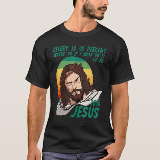 Celery Easter Passover Funny Sarcastic Jesus Faith Tシャツ (正面)