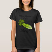 Celery Food Vegetable Delicious Leek Tシャツ (正面)