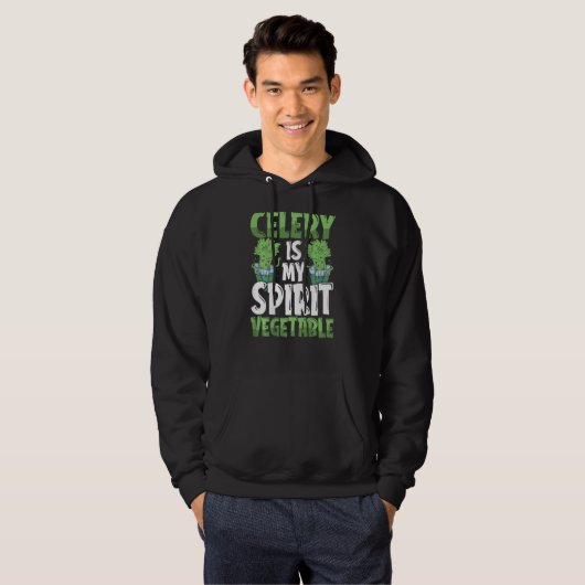 Celery Is My Spirit Vegetable Backprint Vegetable パーカ (正面フル)