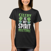 Celery Is My Spirit Vegetable Backprint Vegetable Tシャツ (正面)
